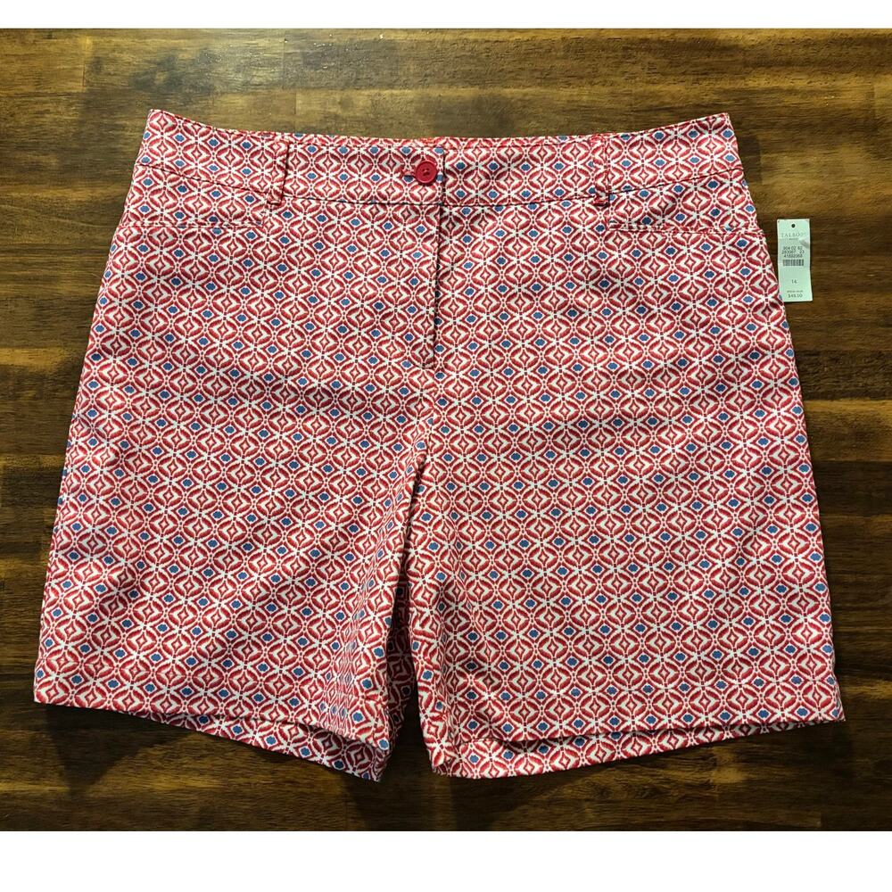 Talbots Women's 14 Chino Short 7” Inseam Cotton Stretch Twill High Rise